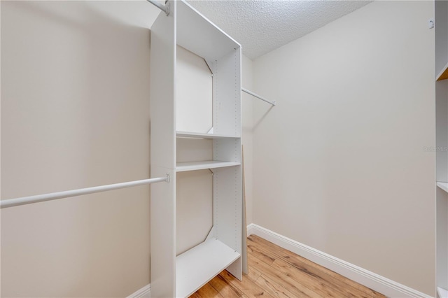 spacious closet with light wood-style floors