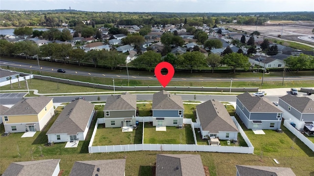 bird's eye view with a residential view