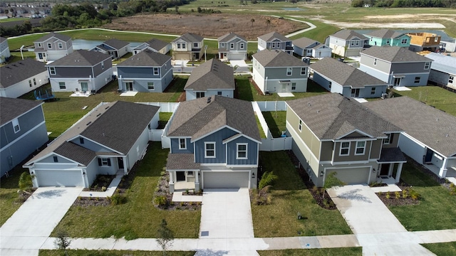 aerial view with a residential view