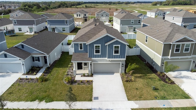 bird's eye view with a residential view