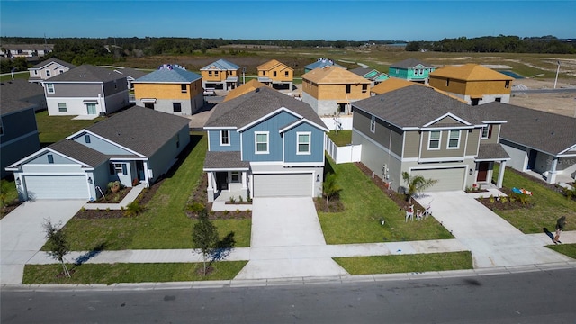 drone / aerial view with a residential view