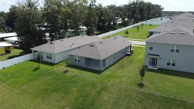 drone / aerial view with a residential view