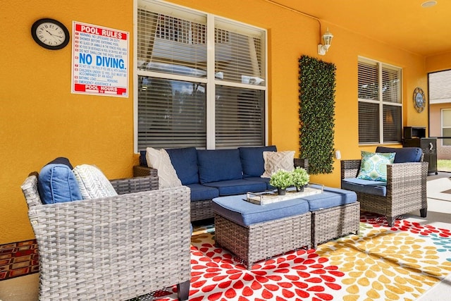 view of patio with outdoor lounge area