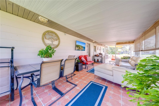 view of patio / terrace featuring an outdoor living space