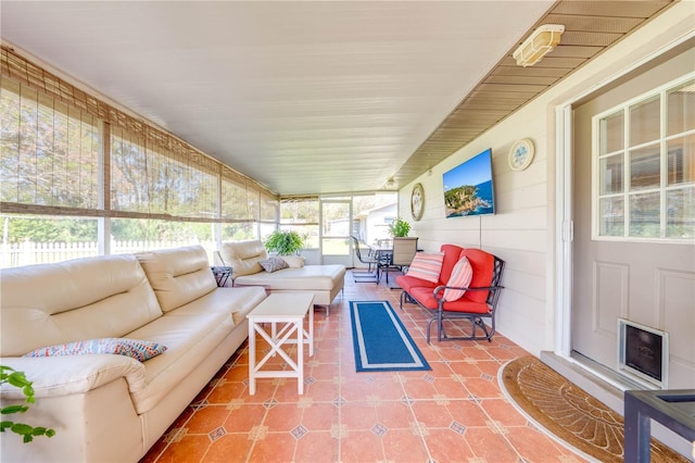 view of sunroom