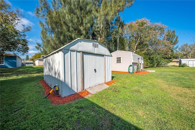 view of shed