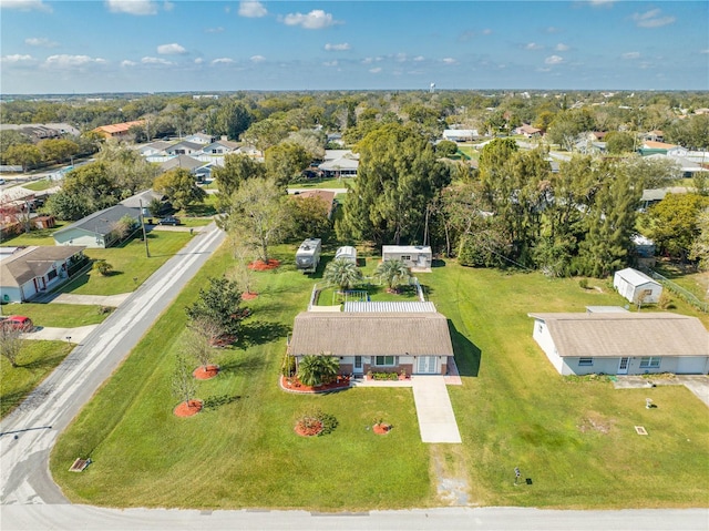 aerial view featuring a residential view