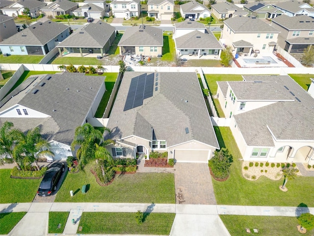 bird's eye view featuring a residential view