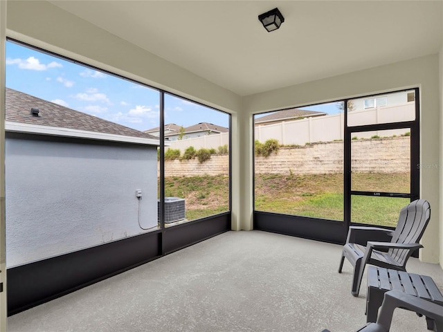 view of sunroom / solarium