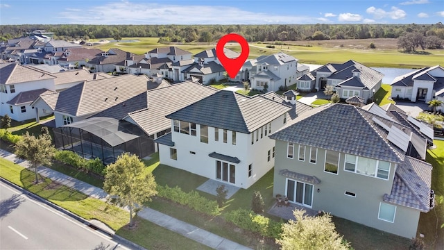 bird's eye view with a residential view