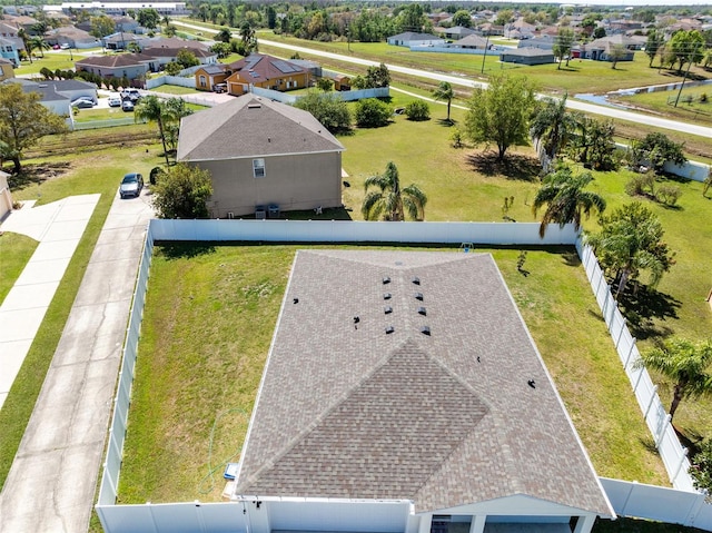 aerial view featuring a residential view