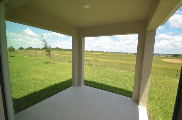 view of patio featuring a rural view