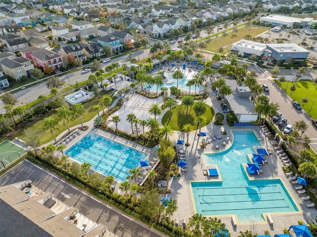 birds eye view of property featuring a residential view