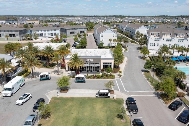 drone / aerial view with a residential view