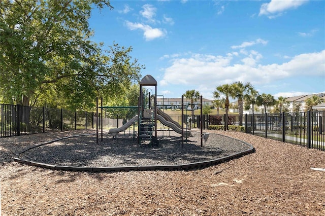 community play area featuring fence