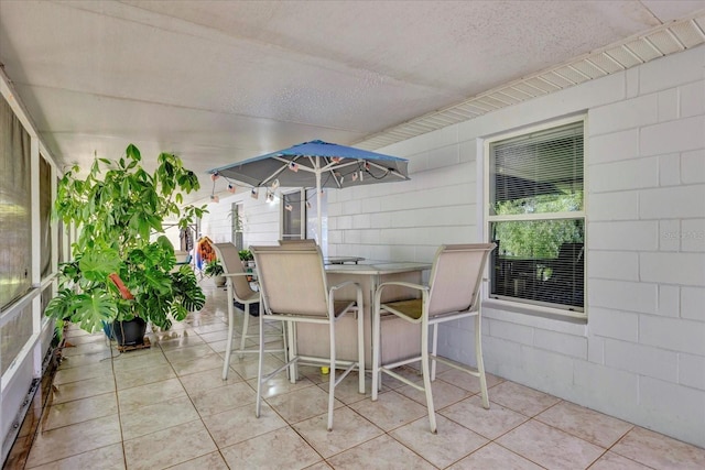 view of patio with outdoor dining area