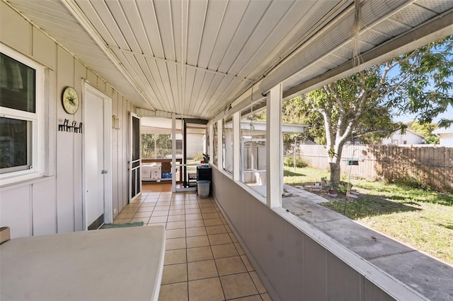 view of patio with fence