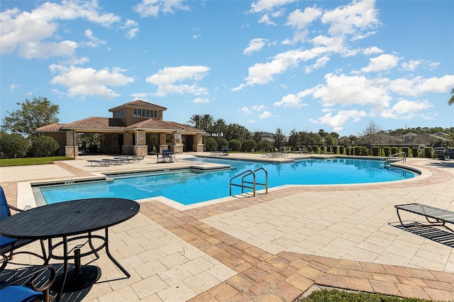 pool featuring a patio