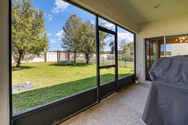 view of sunroom