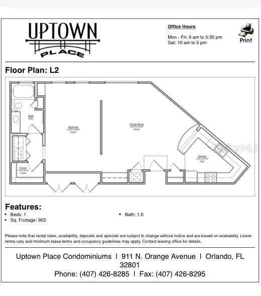911 N Orange Ave Unit 142, Orlando, FL 32801 - room layout
