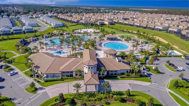 drone / aerial view featuring a residential view