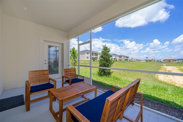 view of sunroom / solarium