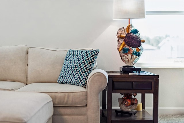 sitting room with baseboards