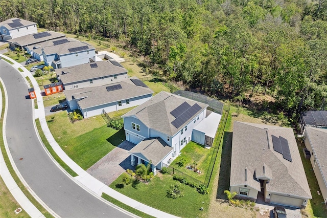 bird's eye view featuring a residential view