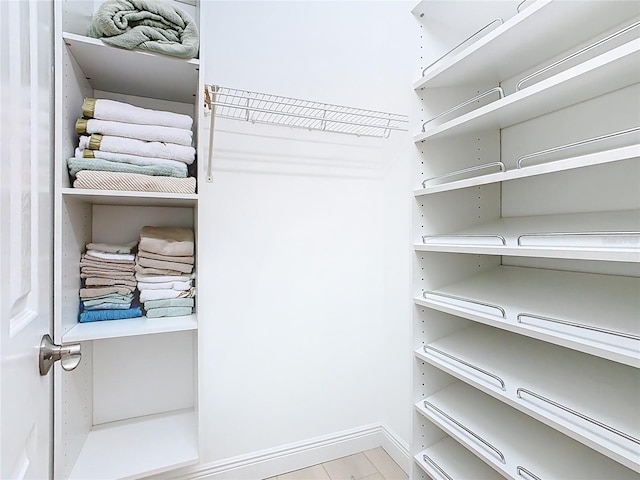 view of walk in closet