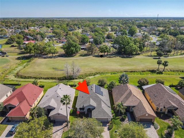 aerial view featuring a residential view