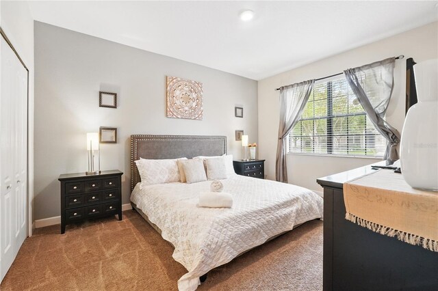 1432 Rolling Fairway Dr, Davenport, FL 33896 - bedroom featuring a closet, baseboards, and carpet floors