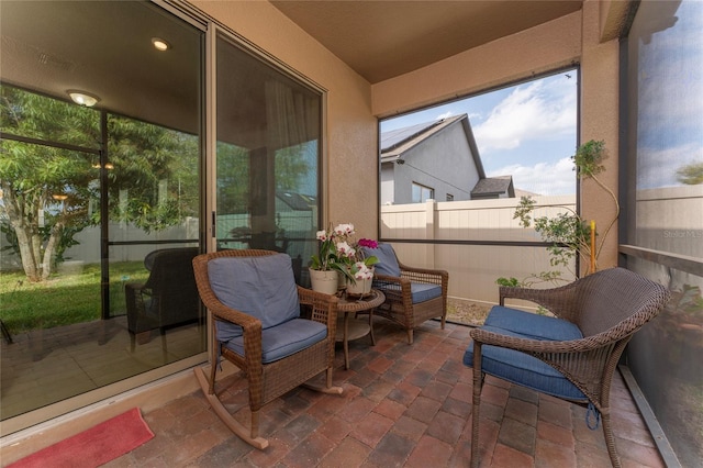 view of sunroom