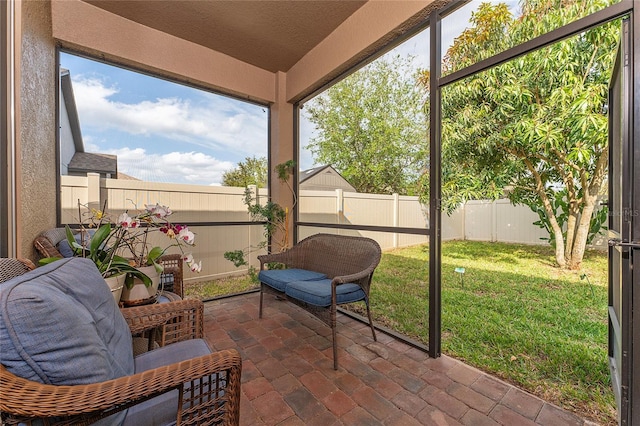 view of sunroom