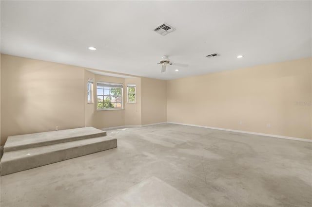 3637 Rothbury Dr, Belle Isle, FL 32812 - spare room featuring recessed lighting, baseboards, visible vents, and light carpet