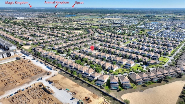 bird's eye view featuring a residential view