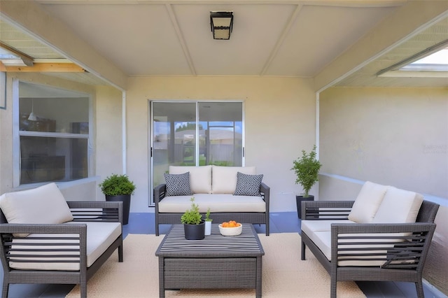 554 NW Twylite Ter, Port St Lucie, FL 34983 - view of patio / terrace featuring outdoor lounge area