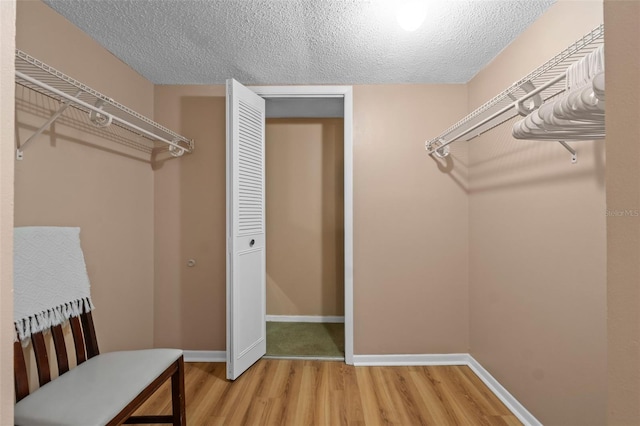 spacious closet featuring wood finished floors