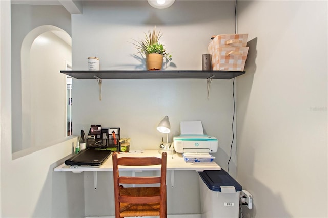 view of home office