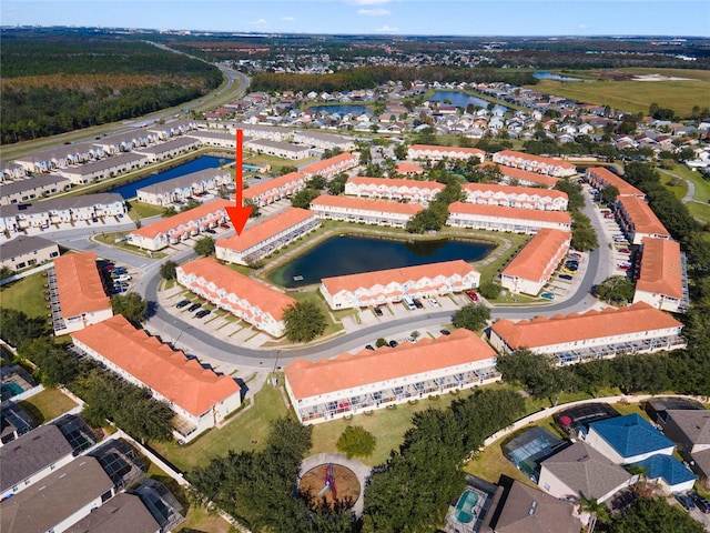 1149 S Beach Cir, Kissimmee, FL 34746 - bird's eye view with a water view and a residential view