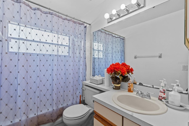 1345 Tindaro Dr, Apopka, FL 32703 - bathroom featuring shower / bath combo, toilet, and vanity