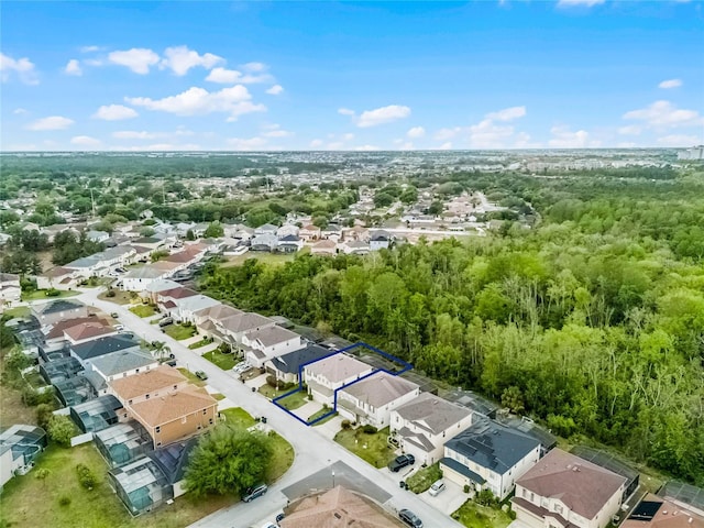 drone / aerial view with a residential view