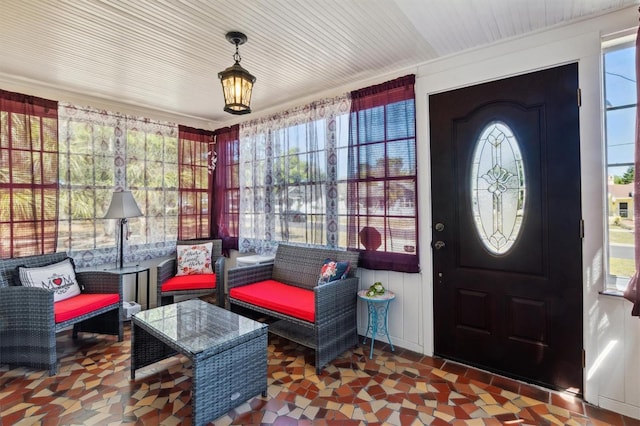entrance foyer featuring a wealth of natural light
