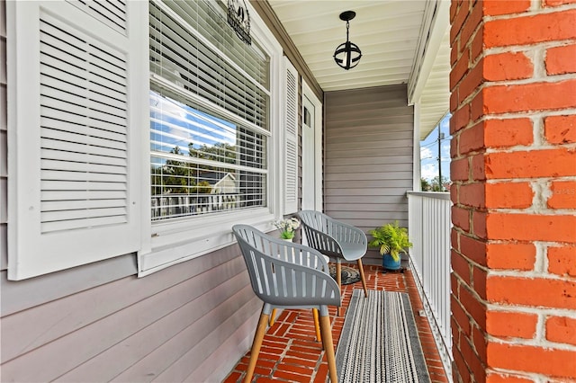 deck featuring a porch