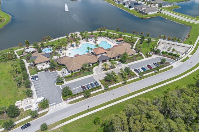 2566 Trielle Ave, Kissimmee, FL 34741 - bird's eye view featuring a water view and a residential view