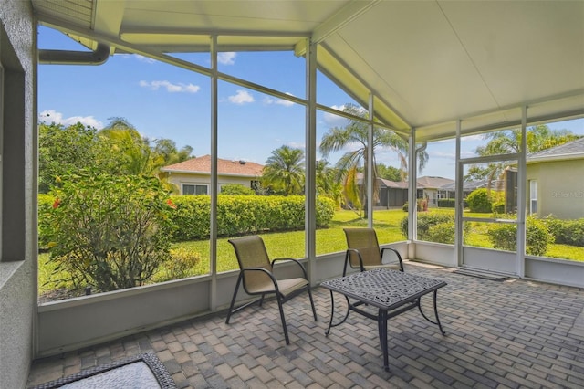 155 Cape Florida Dr, Poinciana, FL 34759 - sunroom with beam ceiling
