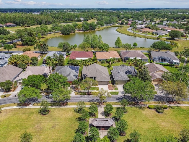 155 Cape Florida Dr, Poinciana, FL 34759 - birds eye view of property with a residential view and a water view
