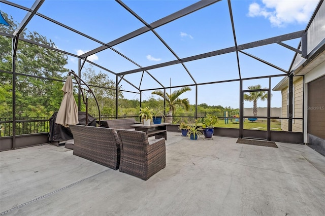 1848 Ancestry Trl, Kissimmee, FL 34746 - view of patio with a lanai