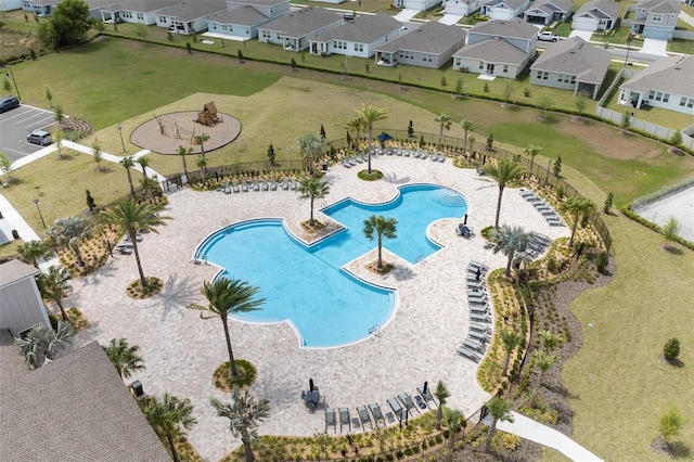 1848 Ancestry Trl, Kissimmee, FL 34746 - aerial view of residential area featuring a pool area