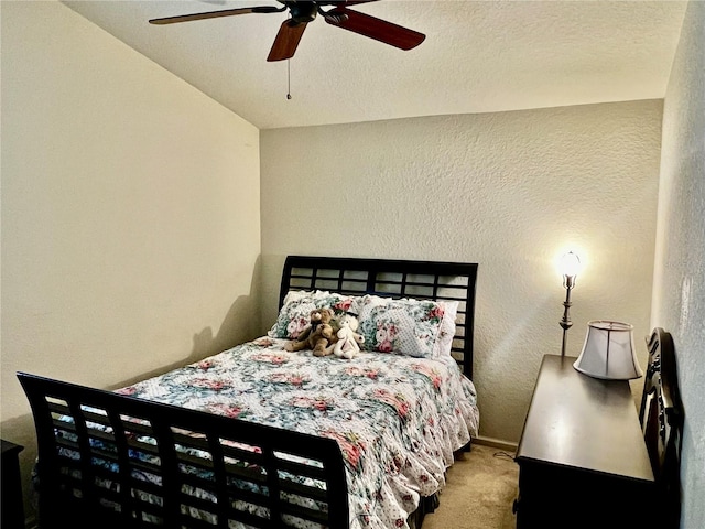 2920 River Birch Dr, Kissimmee, FL 34741 - carpeted bedroom with a textured ceiling, a textured wall, and a ceiling fan