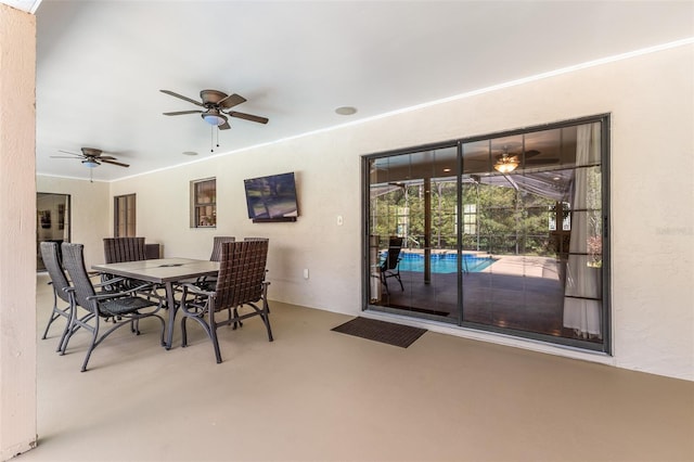 1999 Sir Lancelot Cir, Saint Cloud, FL 34772 - view of patio / terrace featuring outdoor dining space and ceiling fan